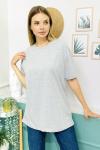 155256 Oversize Baskisiz Duz Tshirt